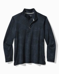 Tommy Bahama | Monstera Fade IslandZone® Half-Zip Sweatshirt / Black