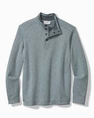 Tommy Bahama | Flip Coast Reversible Snap Mock Sweatshirt / Dark Twilight Blue Heather