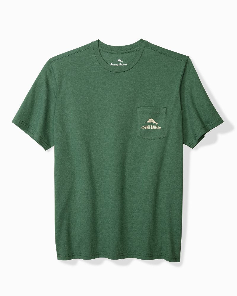 Tommy Bahama | Between the Ryes Graphic Pocket T-Shirt / Green Meadow Heather