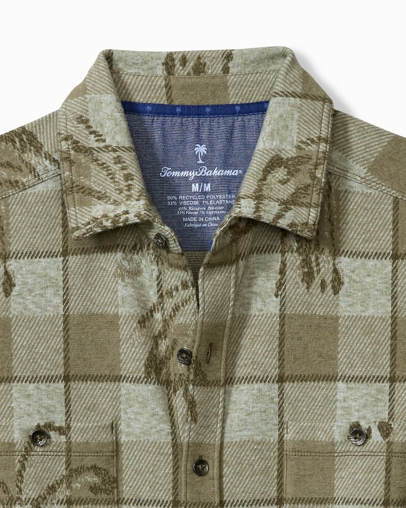 Tommy Bahama | Fireside Palm Springs Stretch Flannel Shirt / Tea Leaf