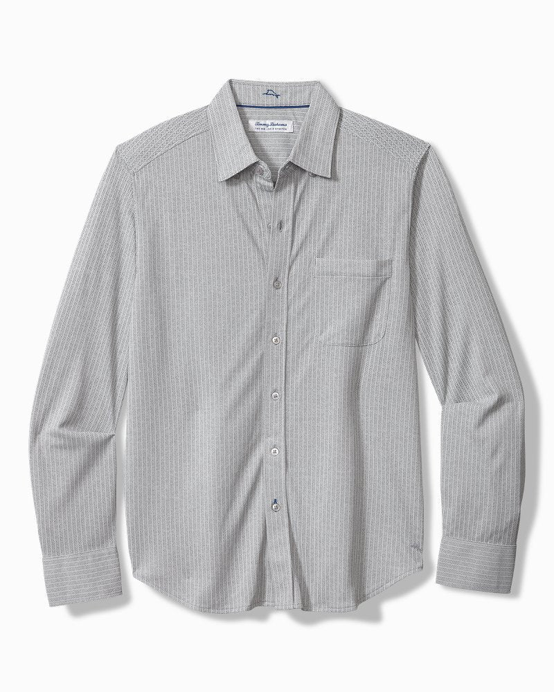 Tommy Bahama | San Lucio Studio Stripe Knit Stretch Shirt / Dark Slate
