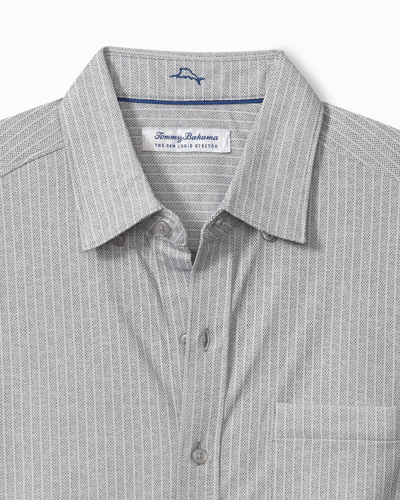 Tommy Bahama | San Lucio Studio Stripe Knit Stretch Shirt / Dark Slate
