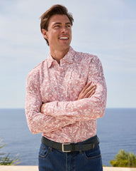 Tommy Bahama | San Lucio Casa Vines Knit Stretch Shirt / Rose Red
