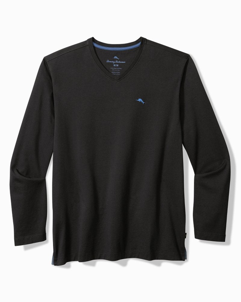 Tommy Bahama | Bali Skyline Long-Sleeve V-Neck T-Shirt / Black