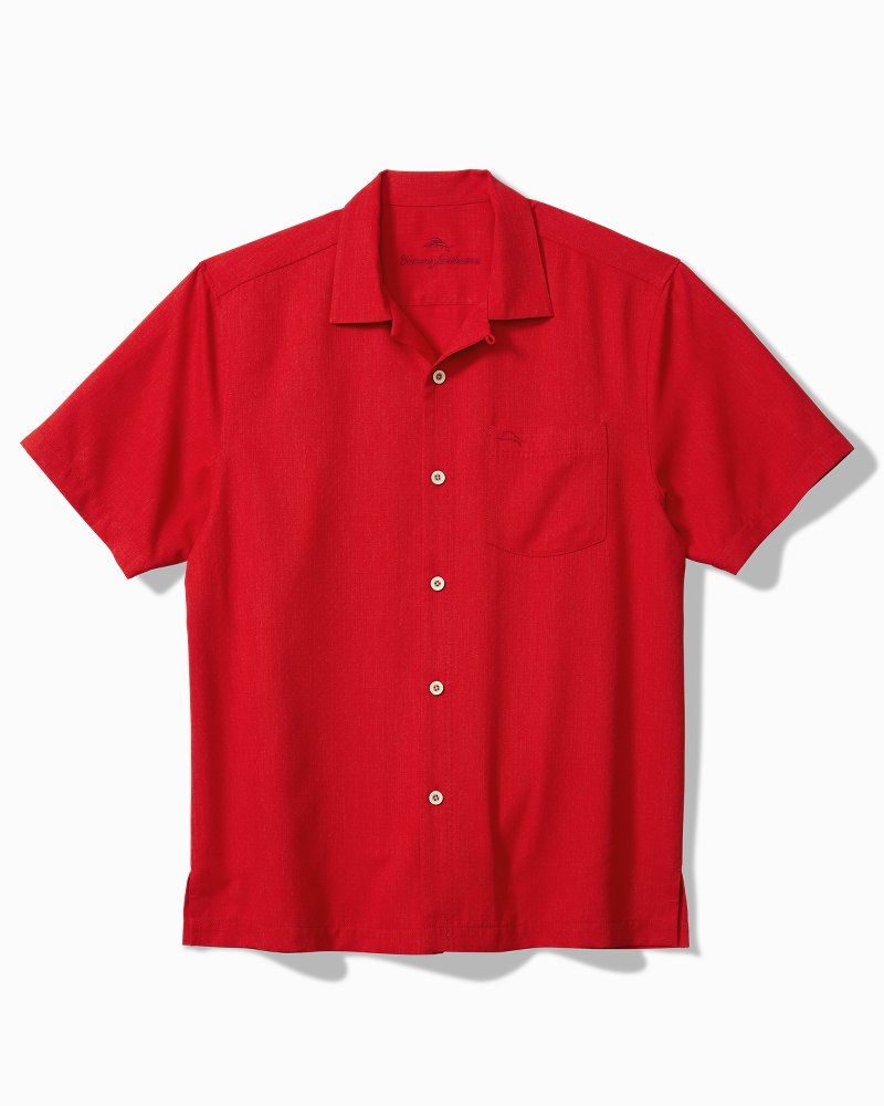 Tommy Bahama | Coastal Breeze Check IslandZone® Camp Shirt / Regal Red