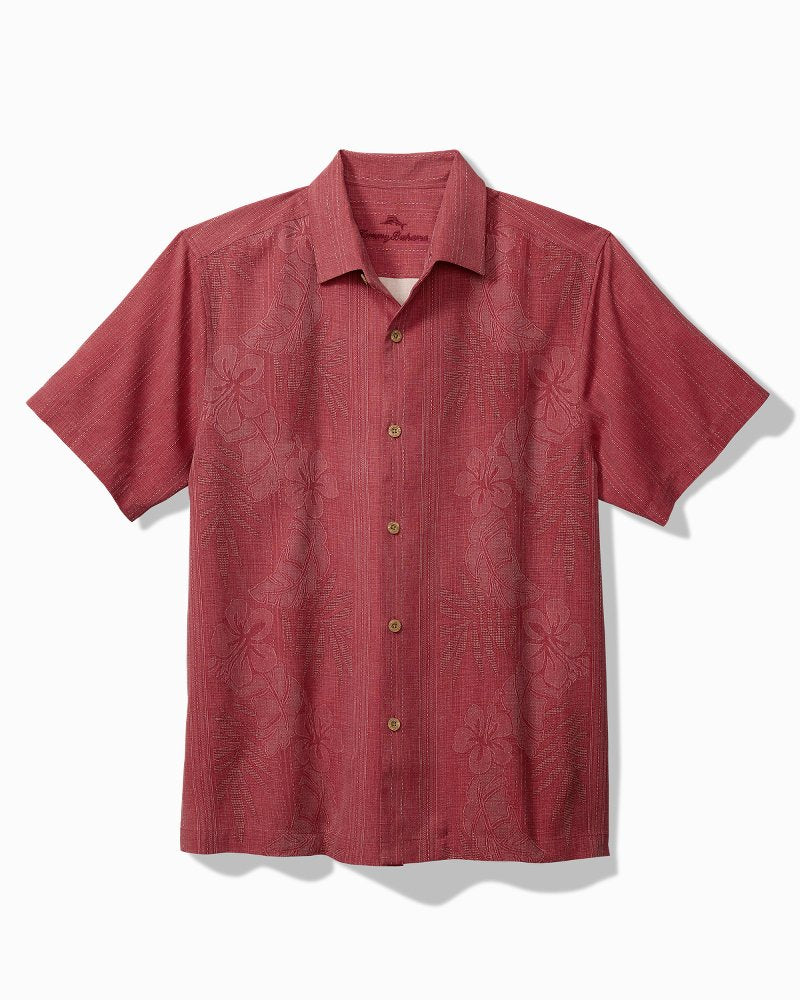 Tommy Bahama | Bali Border Silk Camp Shirt / Deep Havana