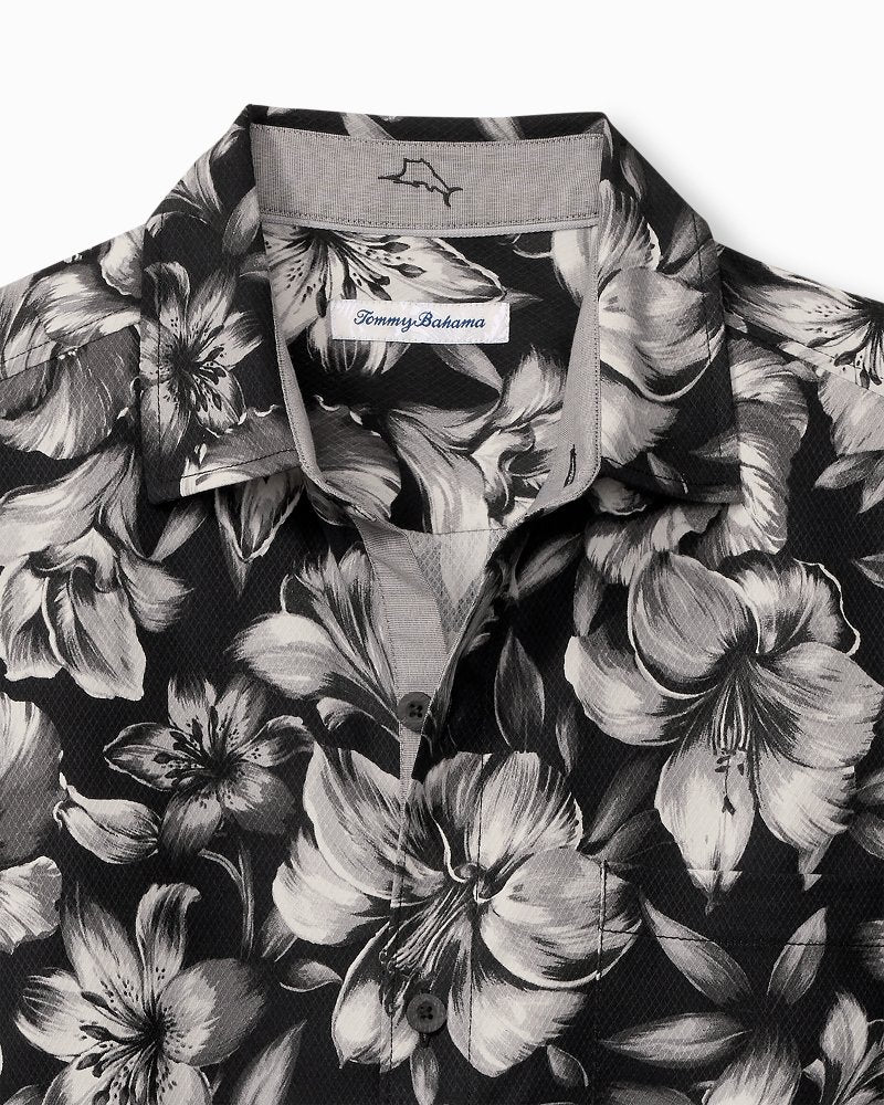 Tommy Bahama | Hibiscus Hideaway Silk Camp Shirt / Black