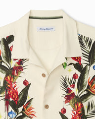 Tommy Bahama | Jungle Jingle Silk Camp Shirt / Vintage White