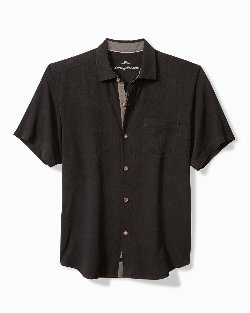 Tommy Bahama | Call Me Old Fashioned Silk Camp Shirt / Black
