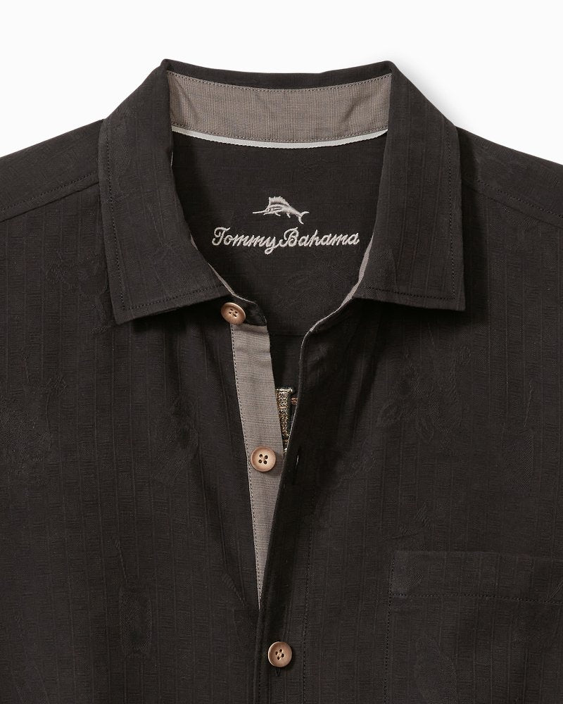 Tommy Bahama | Call Me Old Fashioned Silk Camp Shirt / Black