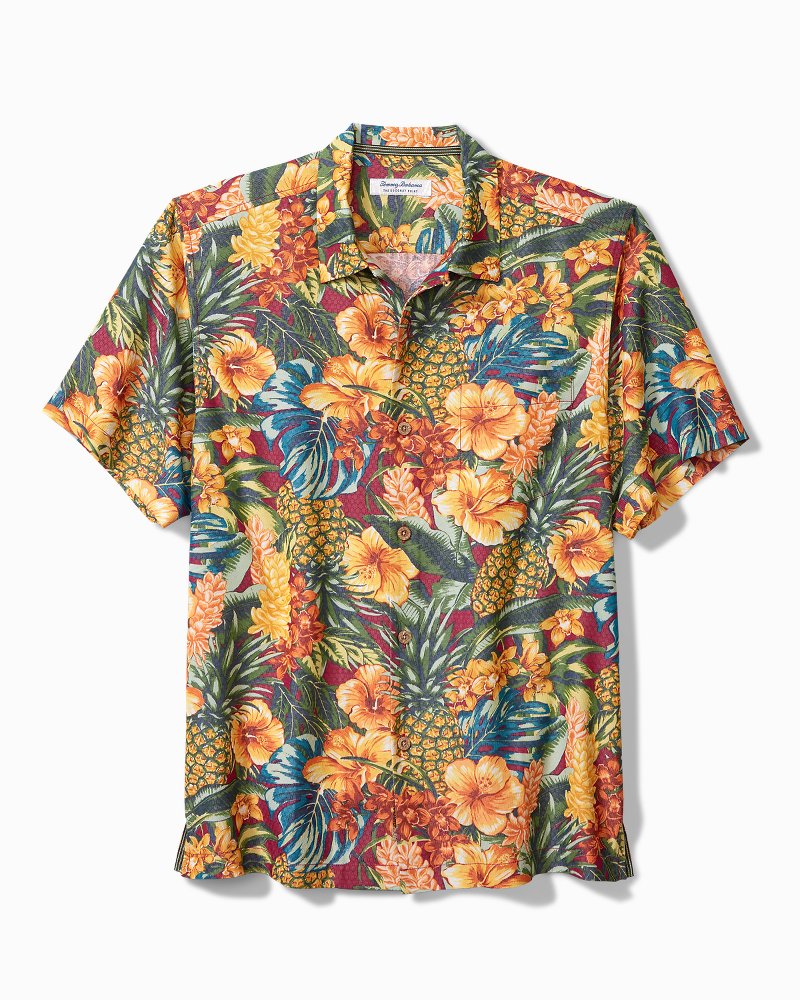 Tommy Bahama | Coconut Point Sunset Canopy IslandZone® Camp Shirt / Dark Sangria