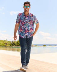Tommy Bahama | Bahama Coast Monarch Monstera IslandZone® Shirt / Summer Grey