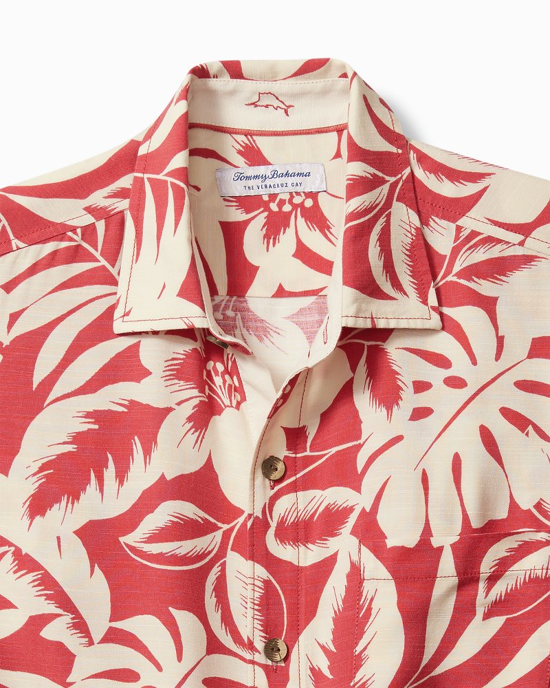 Tommy Bahama | Veracruz Cay Lindavista Leaves Short-Sleeve Shirt / Dark Havana