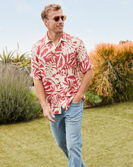 Tommy Bahama | Veracruz Cay Lindavista Leaves Short-Sleeve Shirt / Dark Havana