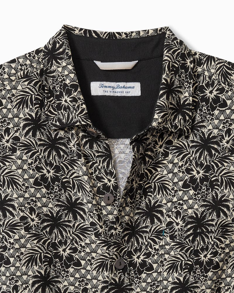 Tommy Bahama | Veracruz Cay Palm Cascade Short-Sleeve Shirt / Black