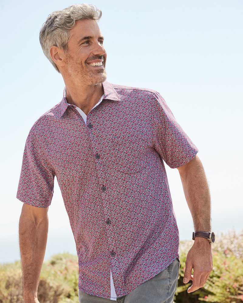 Tommy Bahama | Coconut Point Beachcomber Geo IslandZone® Camp Shirt / After Dark