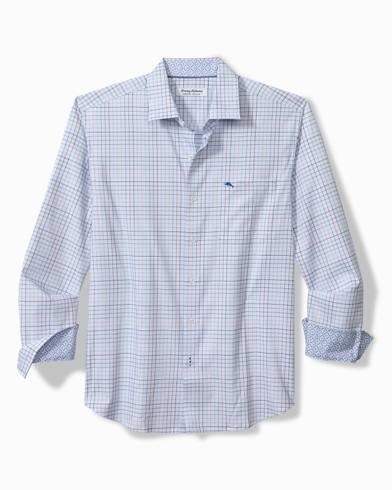 Tommy Bahama | Sarasota Stretch Cabo Check IslandZone® Shirt / Chambray Blue