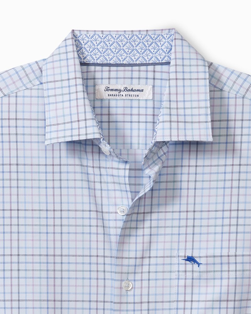 Tommy Bahama | Sarasota Stretch Cabo Check IslandZone® Shirt / Chambray Blue