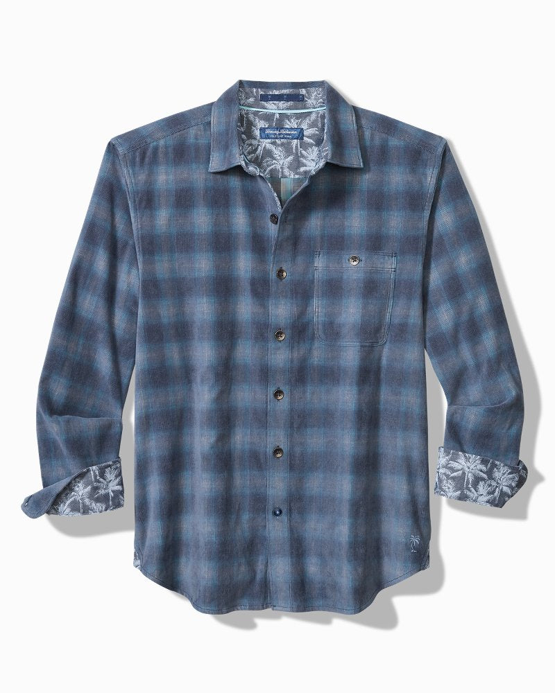 Tommy Bahama | Coastline Cord Stretch Ombré Check Shirt / Dockside Blue