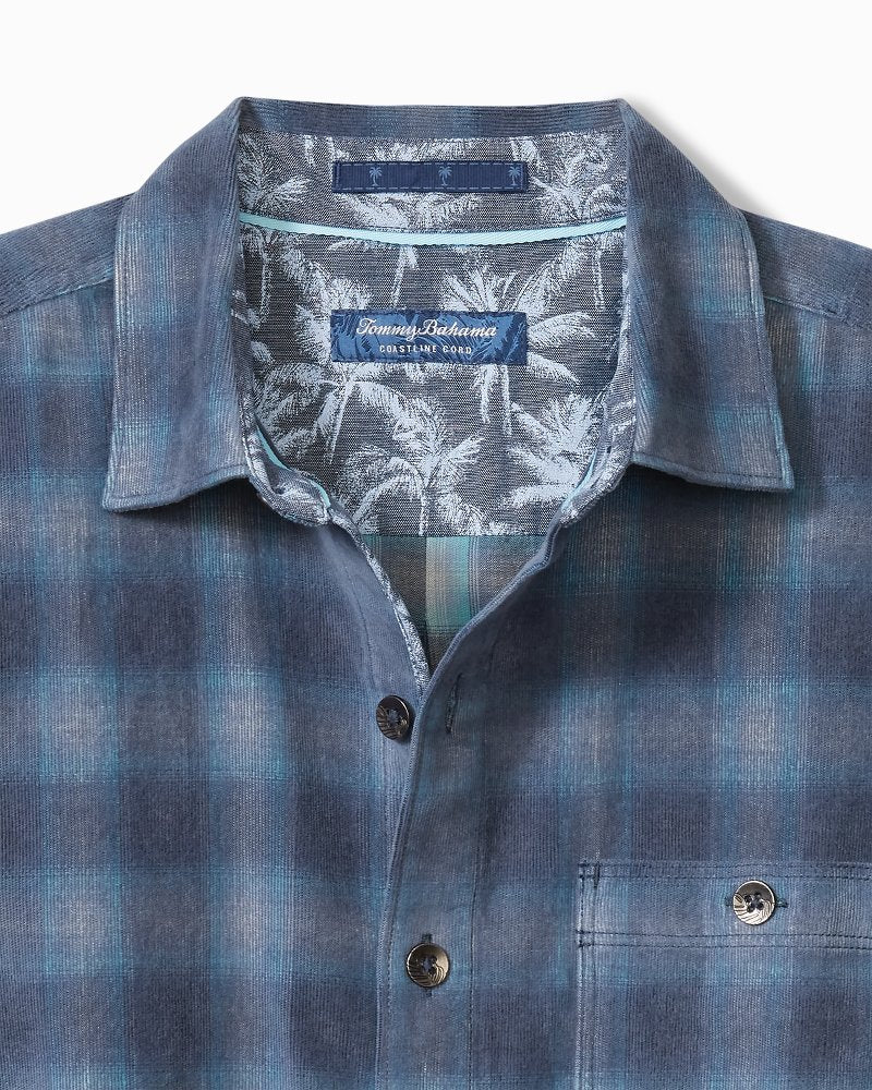 Tommy Bahama | Coastline Cord Stretch Ombré Check Shirt / Dockside Blue