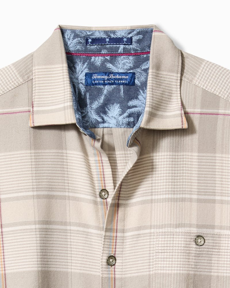 Tommy Bahama | Canyon Beach Pebble Cay Plaid Stretch Flannel Shirt / Feather Down