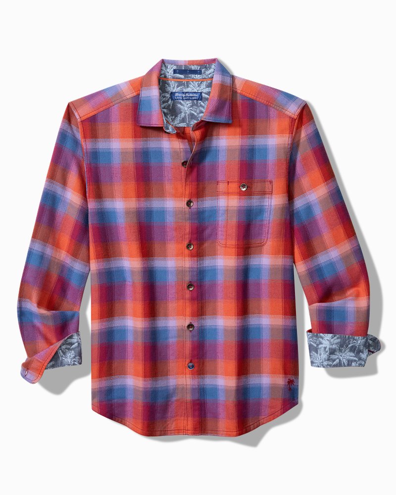 Tommy Bahama | Canyon Beach Fireside Check Stretch Flannel Shirt / Dockside Blue