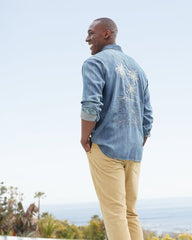 Tommy Bahama | Palm Reflections Long-Sleeve Shirt / Blue Jean