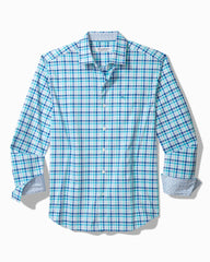Tommy Bahama | Sarasota Stretch St. Kitts Check IslandZone® Shirt / Cobalt Craze