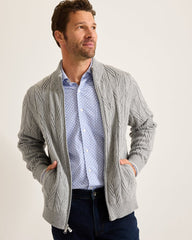 Tommy Bahama | Capital Cable Full-Zip Cardigan / Grey Heather