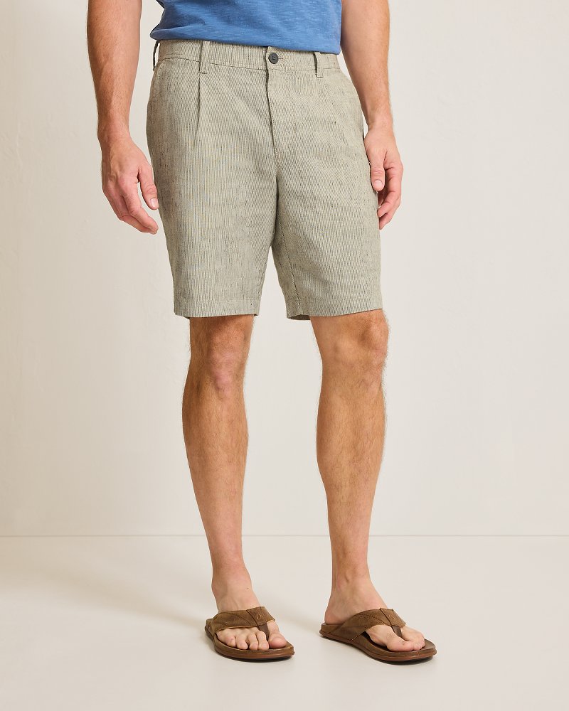 Tommy Bahama | Isla Sands Stripe Stretch-Linen 9-Inch Shorts / Beach