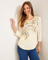 Tommy Bahama | Ashby Isles Flora Amora 3/4-Sleeve T-Shirt / Coconut