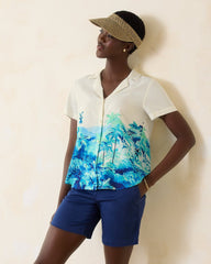 Tommy Bahama | Oceanside Views Talulla Silk Camp Shirt / Coconut