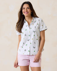 Tommy Bahama | Disney Nova Wave Beach Cruiser Camp Shirt / White