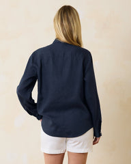 Tommy Bahama | Coastalina Relaxed Long-Sleeve Linen Top / Coastline