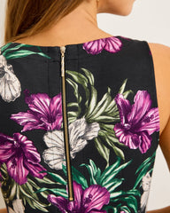 Tommy Bahama | Darcy Villa Garden V-Neck Sheath Dress / Black