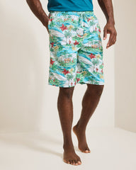 Tommy Bahama | Woven Tropical Print Pajama Shorts / Big Sky Blue