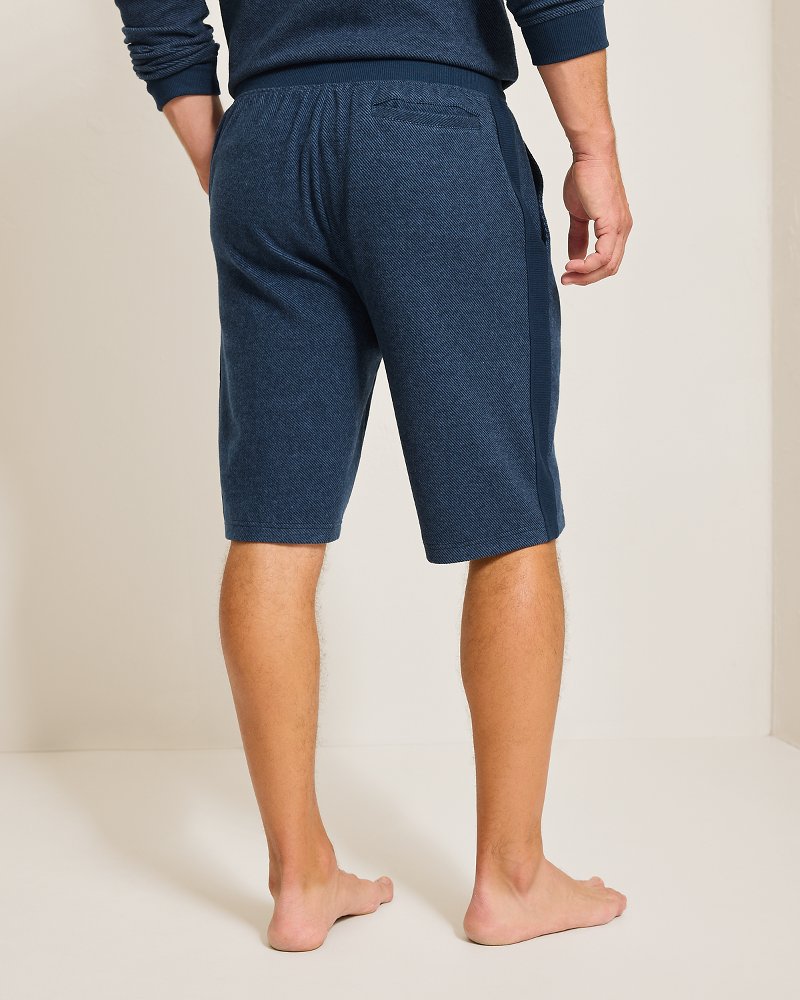 Tommy Bahama | Textured Twill Stripe Pajama Shorts / Dark Moonlight