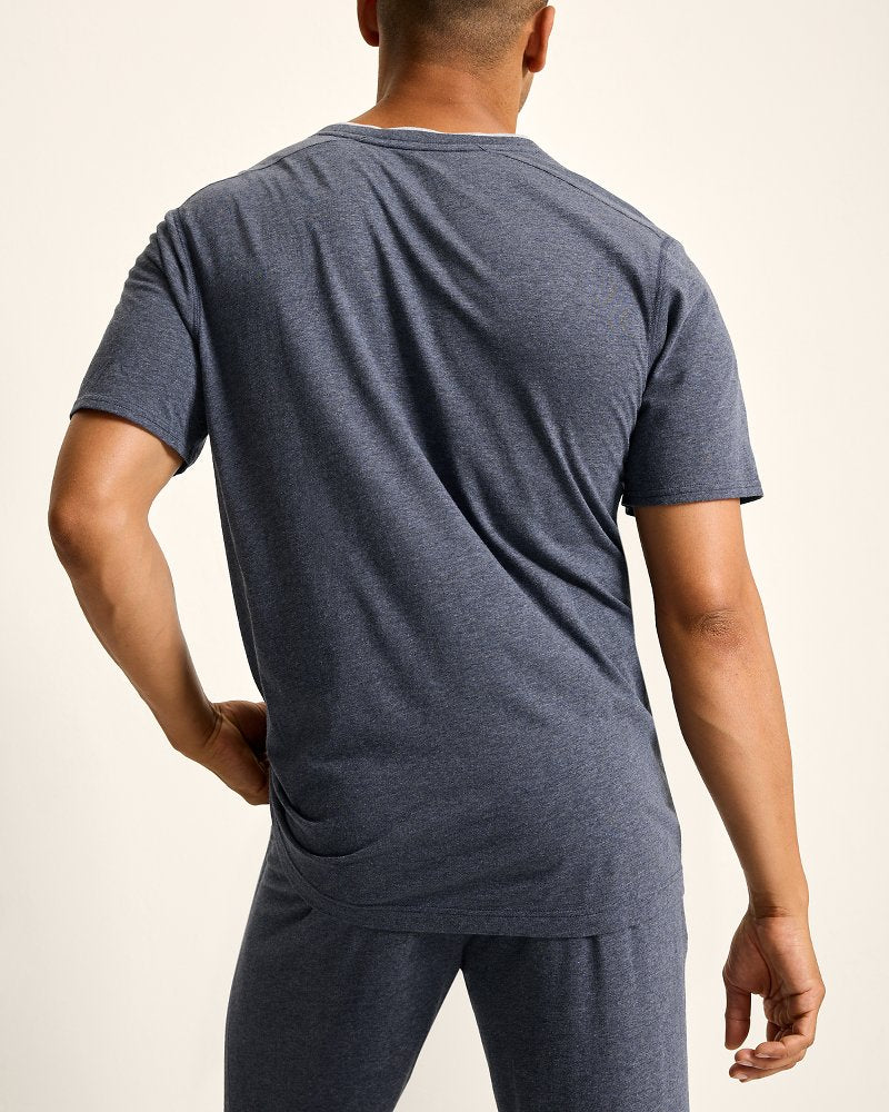 Tommy Bahama | Big & Tall Jersey Short-Sleeve V-Neck T-Shirt / Heathered Blue