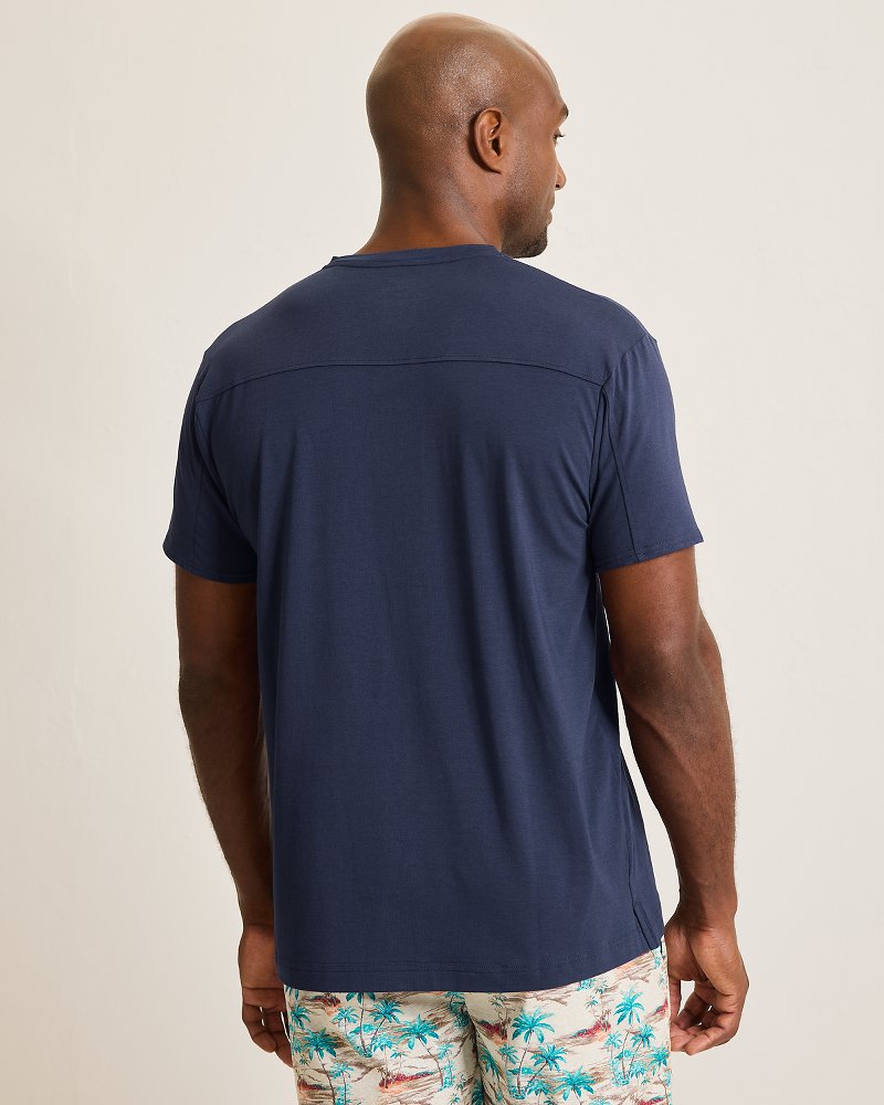 Tommy Bahama | Jersey Short-Sleeve Henley / Peacoat Navy
