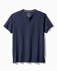 Tommy Bahama | Jersey Short-Sleeve Henley / Peacoat Navy