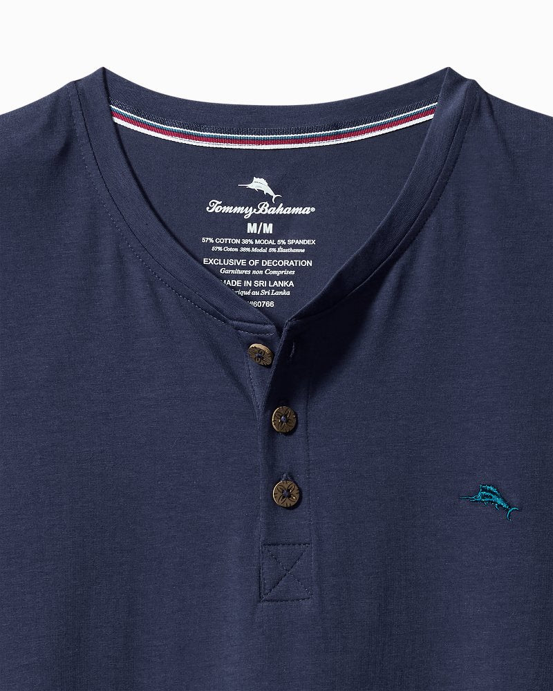 Tommy Bahama | Jersey Short-Sleeve Henley / Peacoat Navy
