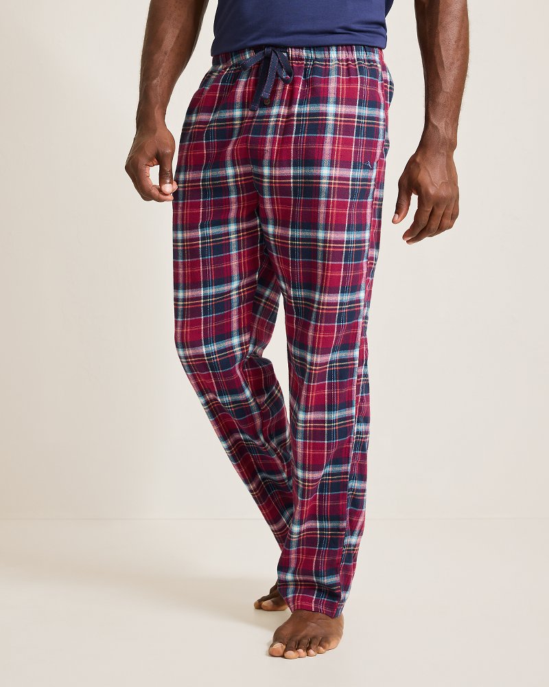 Tommy Bahama | Flannel Plaid Pajama Pants / Beet Red