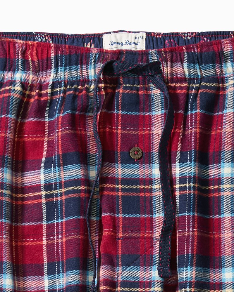 Tommy Bahama | Flannel Plaid Pajama Pants / Beet Red