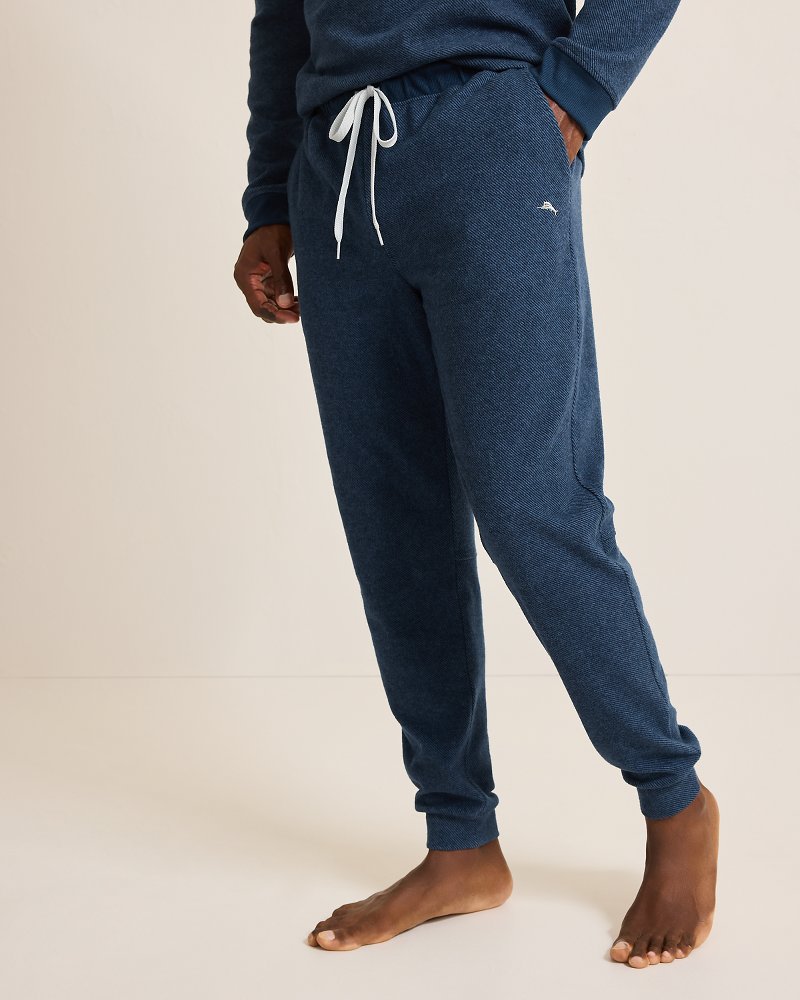 Tommy Bahama | Big & Tall Textured Twill Stripe Joggers / Dark Moonlight