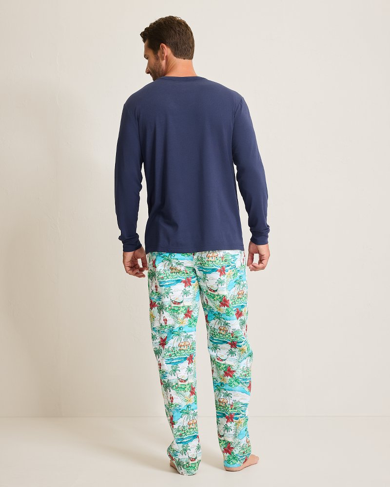 Tommy Bahama | Jersey Long Sleeve & Pants Pajama Set / Big Sky Blue