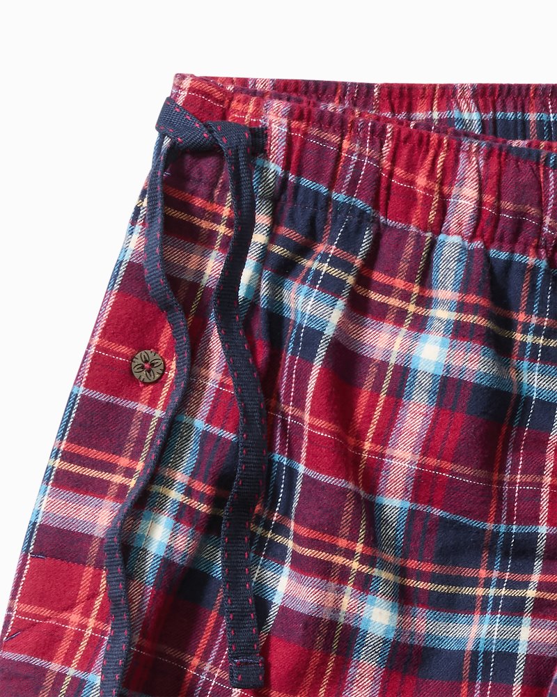 Tommy Bahama | Flannel Long Sleeve & Pants Pajama Set / Beet Red