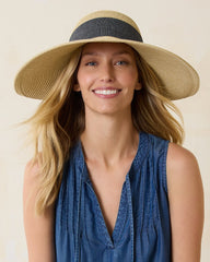 Tommy Bahama | Ultra-Braid Bow Sun Hat / Charcoal