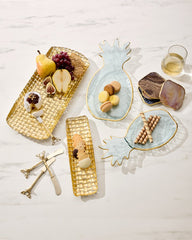 Tommy Bahama | Braided Glass Serving Trays — Set of 2 / Gold