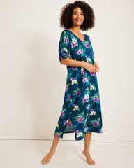 Tommy Bahama | Jersey Short-Sleeve Maxi Sleep Caftan / Summer Night